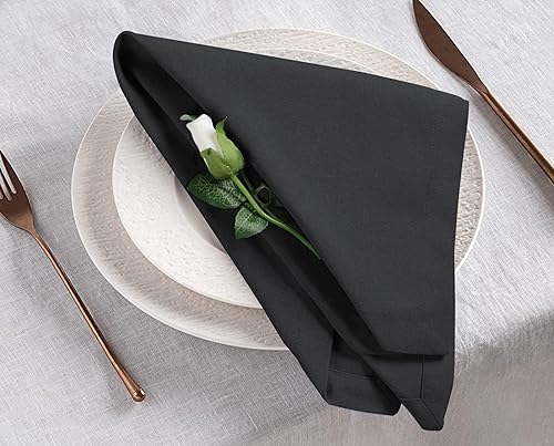 Miniatura 3 de Servilletas de tela para uso diario, 100% algodón, 18 x 18 pulgadas, color gris claro, servilletas de boda, servilletas de cóctel, servilletas de