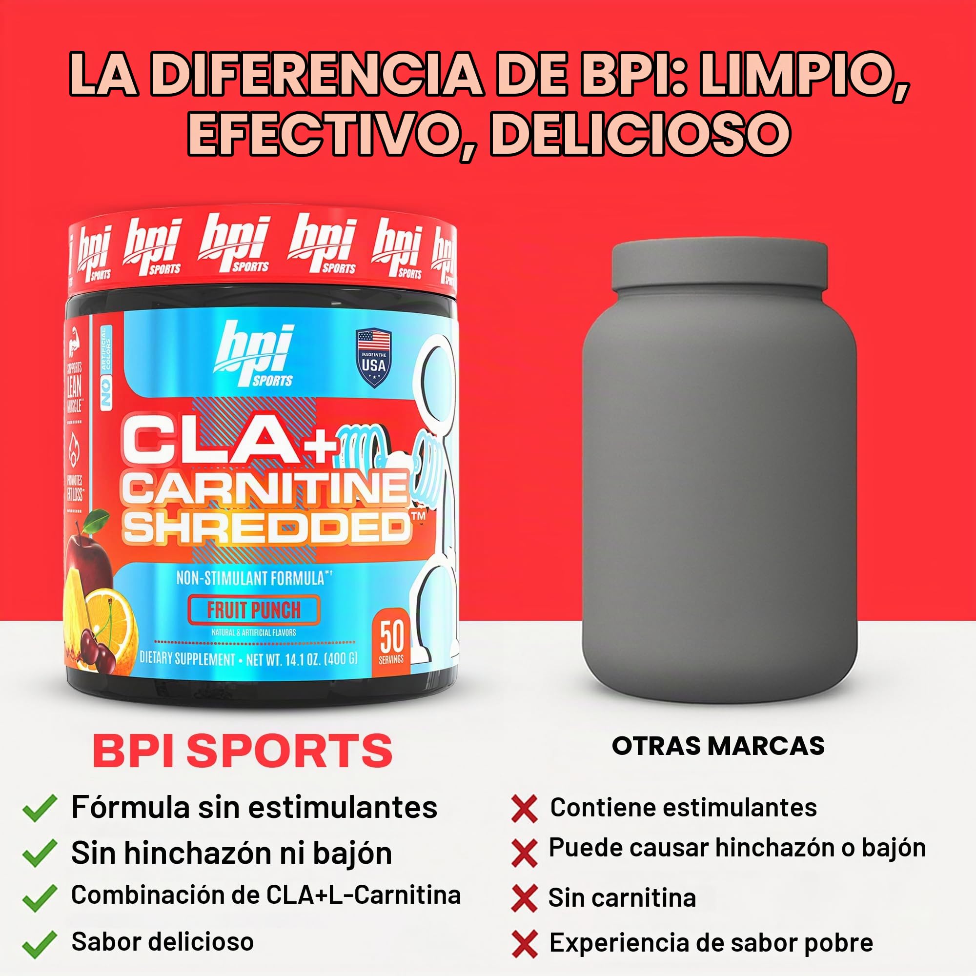 diferencia entre carnitina y l carnitina BPI Sports CLA + triturada - Convierte las células grasas en energía apoya el músculo magro, aumenta el metabolismo - Suplemento de L-carnitina no estimulante skin recovery Glutathione Face Cream for BPC157:10mg