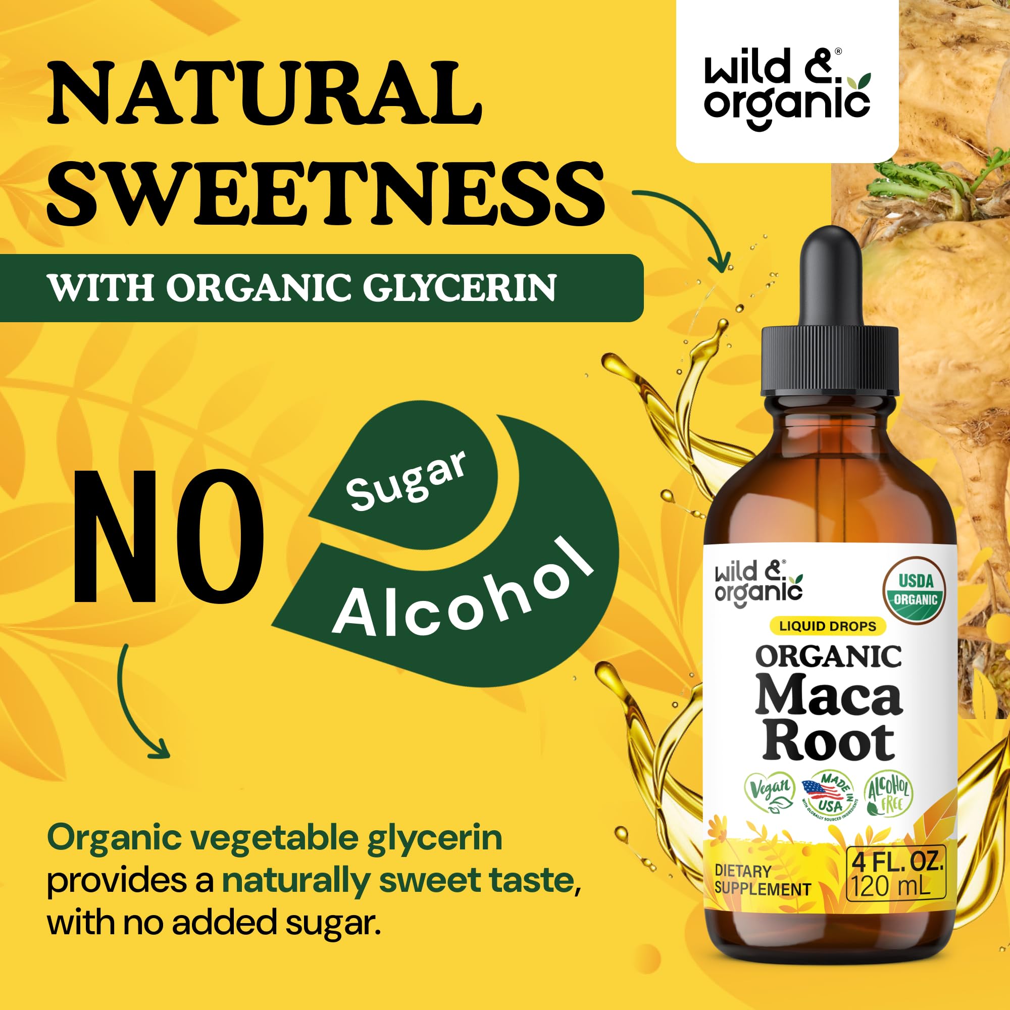 USDA Organic Maca Root Liquid Drops for Men & Women - Peruvian Maca - 4oz — Amazon image 6