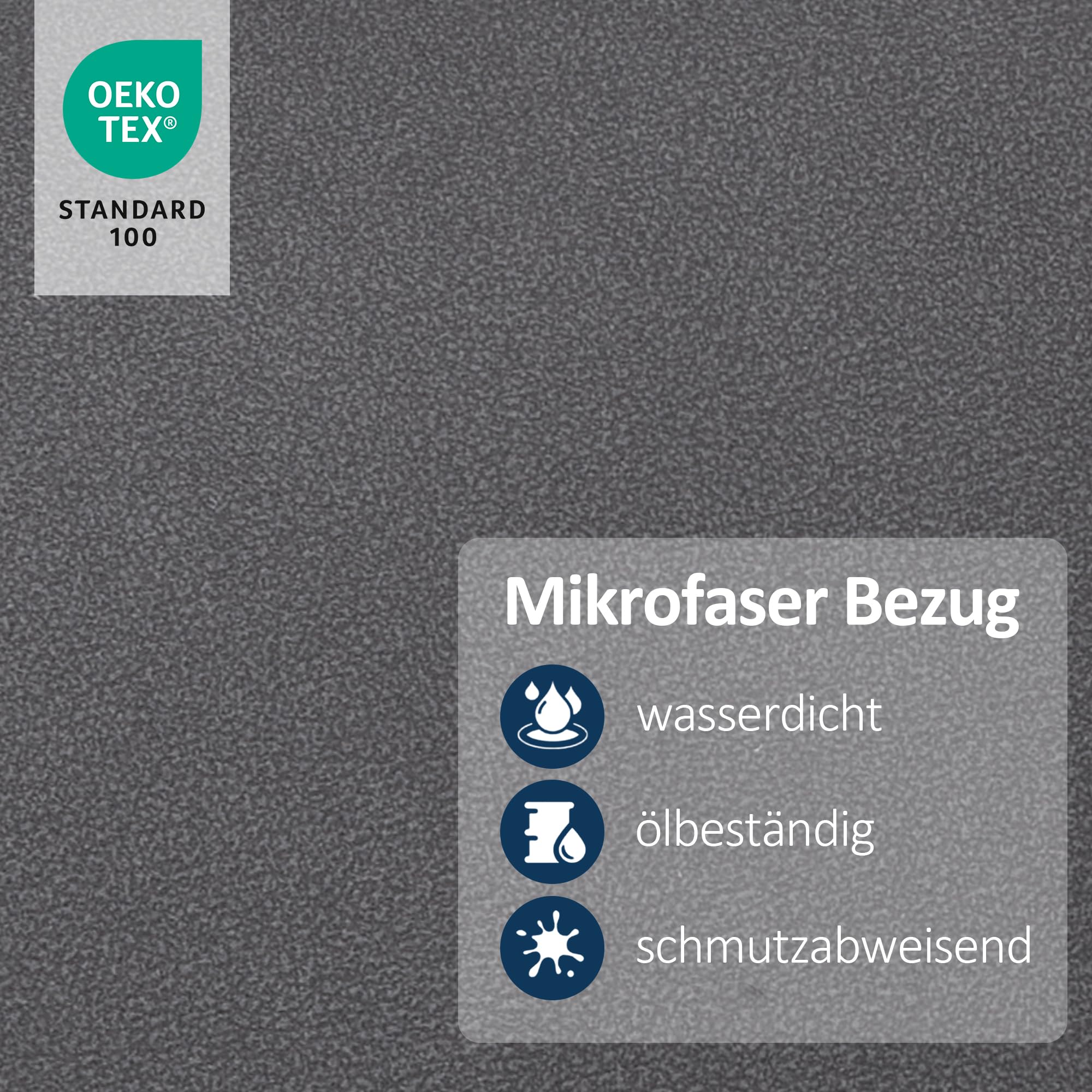 M MCombo Relaxsessel mit Liegefunktion, Lesesessel, 360° Drehbarer Fernsehsessel, mit Hocker, mit Kissen & Seitentasche, bis 120 Kg Belastbarer TV-Sessel für Wohnzimmer, 9099 (Mikrofaser, Grau)