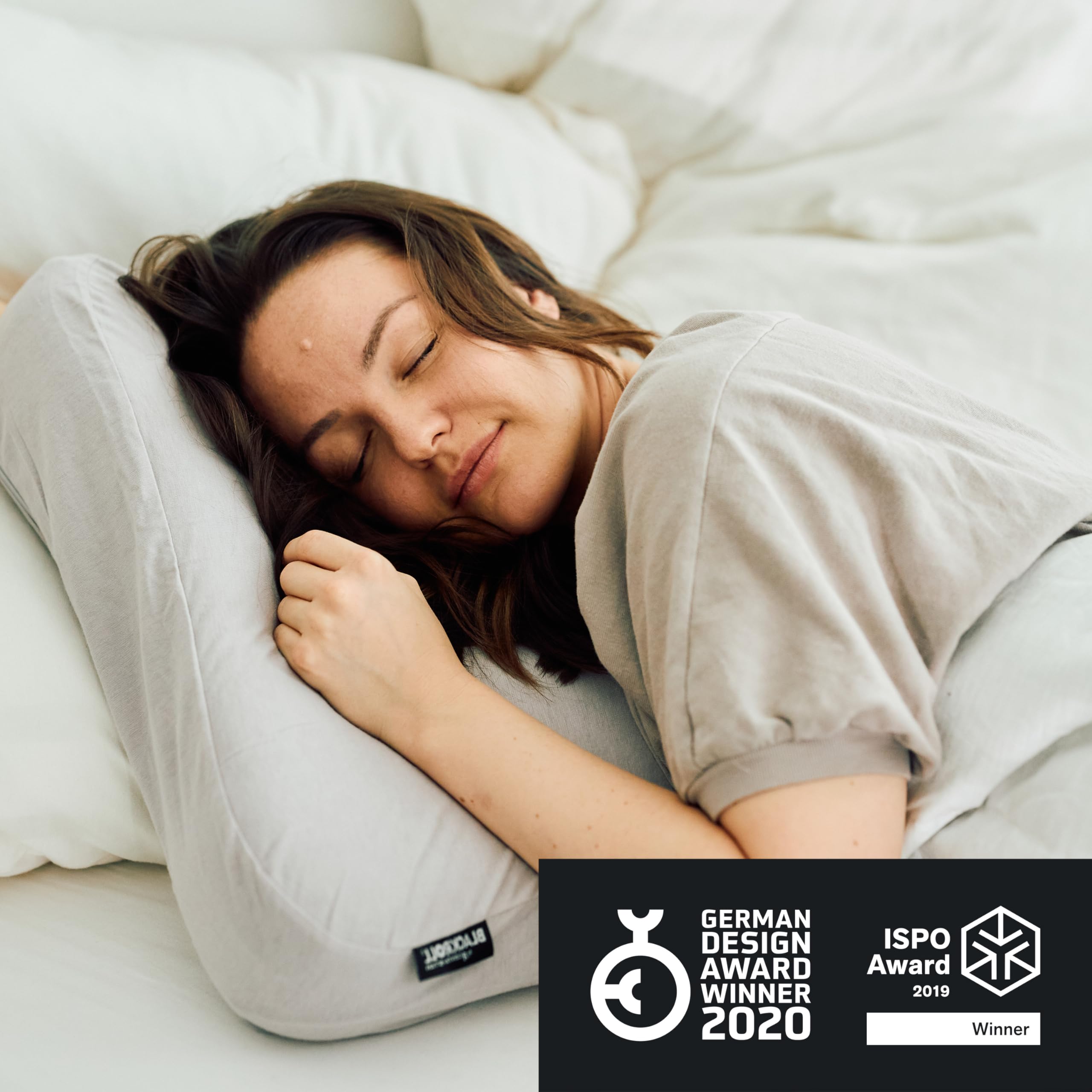 BLACKROLL® Recovery Pillow in un set - con federa aggiuntiva Climate - cuscino ortopedico di supporto al collo in schiuma di memoria viscosa - Made in Germany
