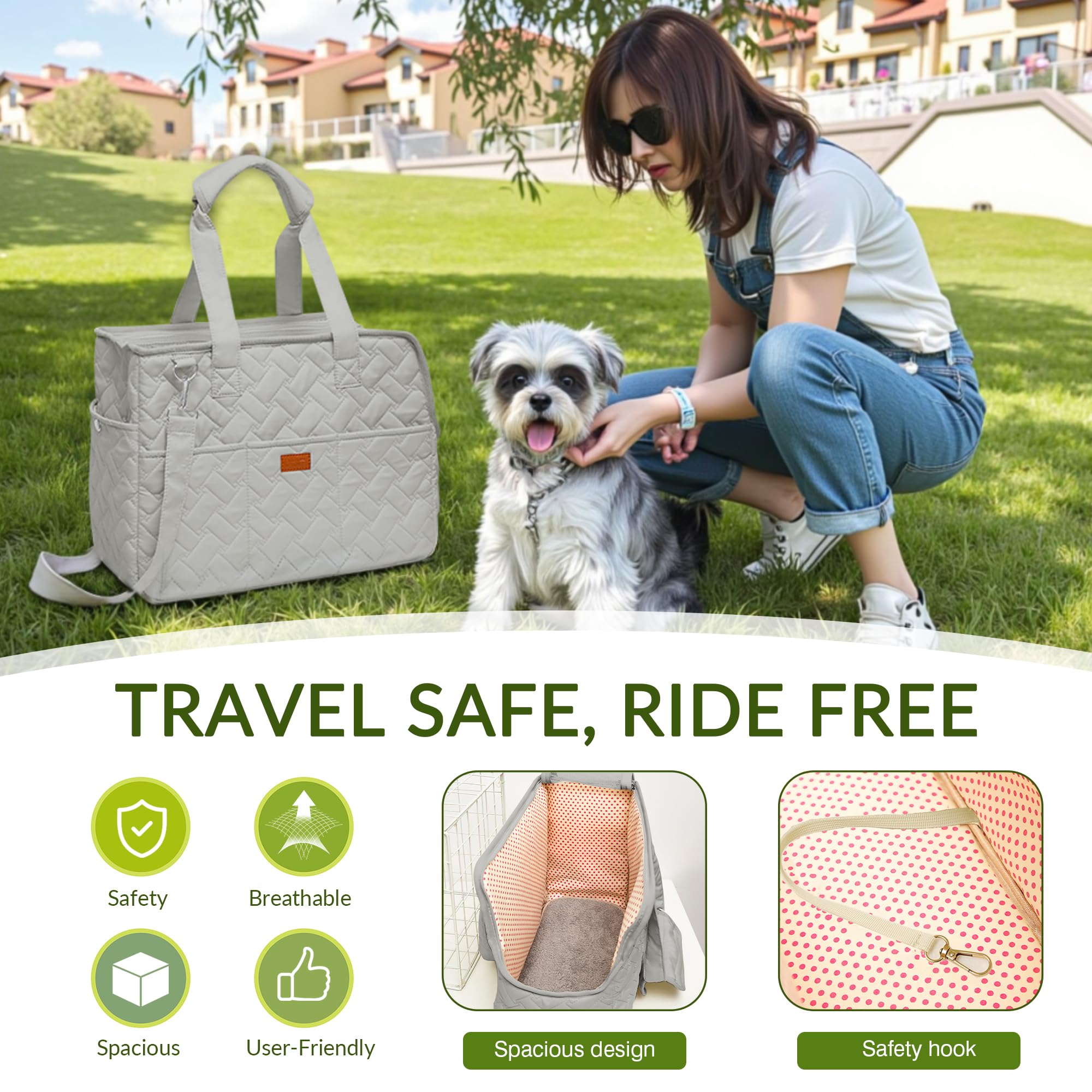 ALLSOPETS Dog Carrier Bag, Soft Lightweight Pet Carrier for Small Dogs and Cats with Mesh Ventilation - Image 4