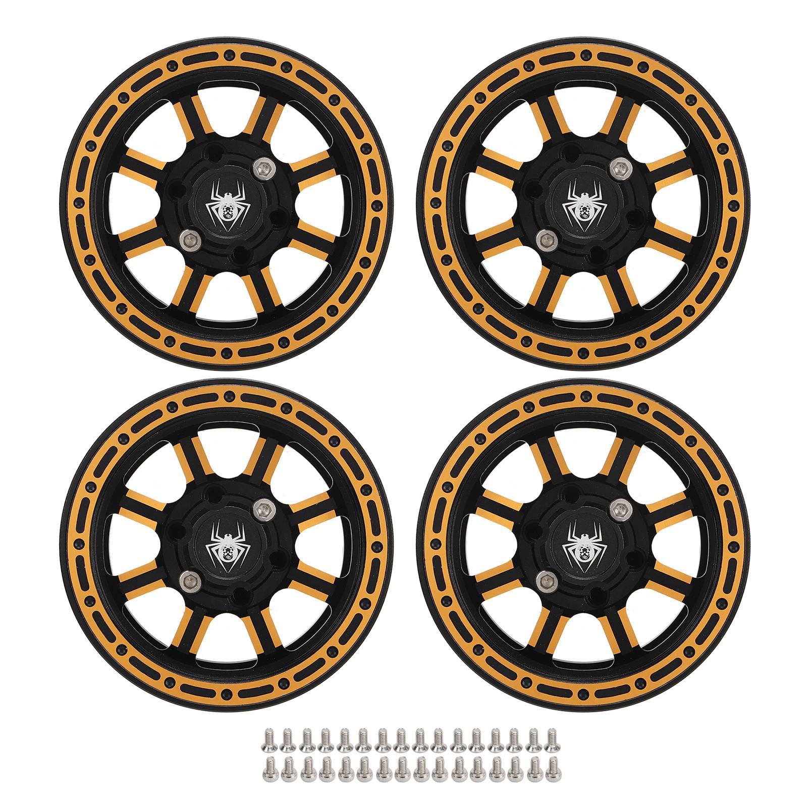 1.9 Cal piasty kół RC redukcja grawitacji CNC stop aluminium 1.9in piasta koła RC dla Axial SCX10 Traxxas hsp hpi 4 sztuk (Złoty)