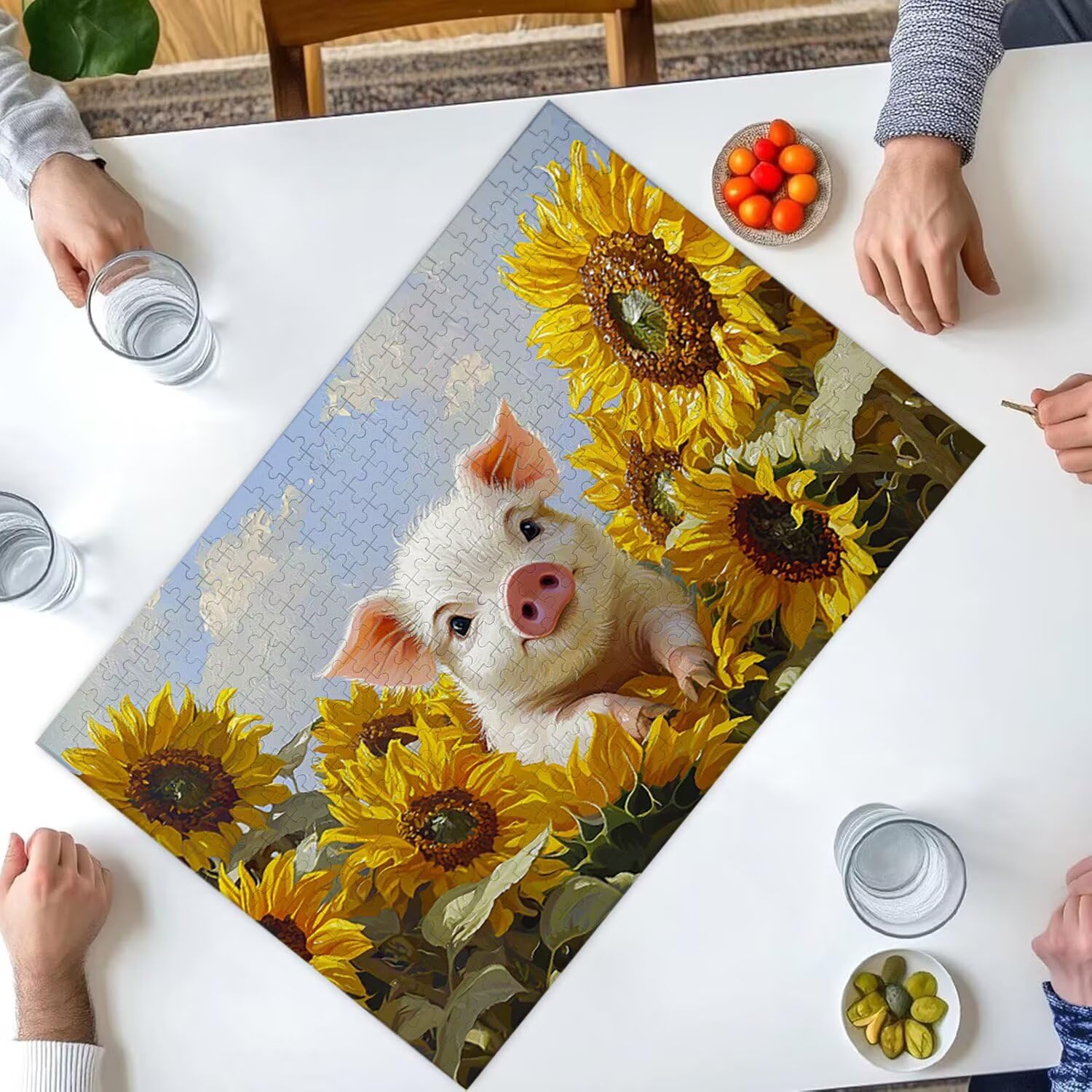 Puzzle dla dorosłych 1000 sztuk słonecznika świni | Zabawa rodzinna i zajęcia grupowe dla nastolatków i | Prezent urodzinowy dla dzieci od 14 lat | Dekoracja domu i pomysł na prezent na relaks b-875