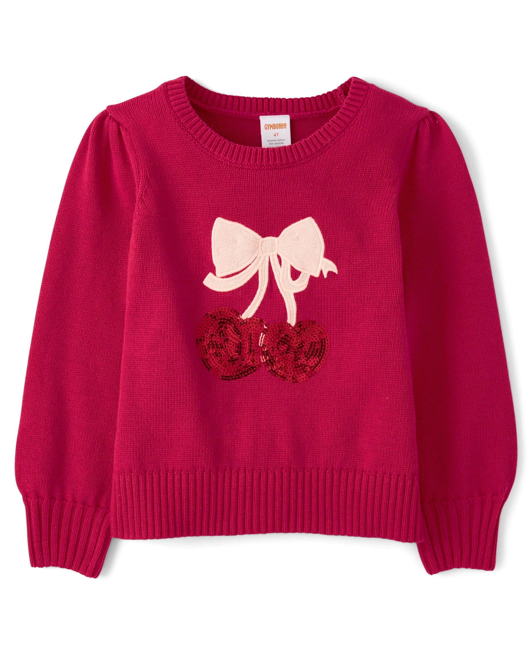 Gymboree Boys' and Toddler Long Sleeve Embroidered Crew Neck Pullover Sweater
