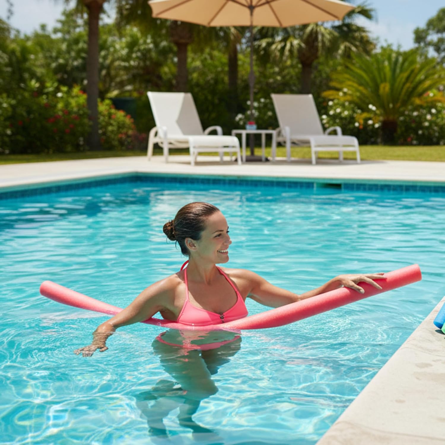 Pool Noodles, 6-Pack Colorful Swimming Noodles - 59 Inch Long Hollow Core Foam Floats for Pool, Lake, Water Fun, Exercise & DIY Crafts, Summer