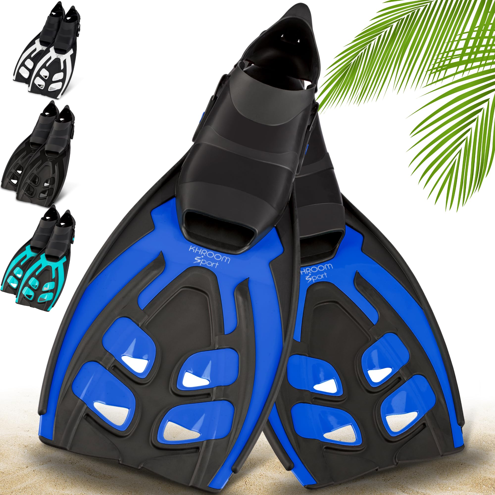 Khroom Aletas de esnórquel para Adultos 36-47 | Producto Premium Fabricado en Italia | Aletas de Buceo para Mujeres y Hombres | Aletas de natación para Adultos para esnórquel
