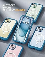 Vista 911 de Miracase Funda magnética para iPhone 14 de 6.1 pulgadas, protector de pantalla de vidrio templado integrado + protector de lente, compatible