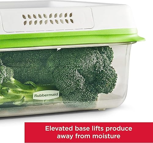 Miniatura 6 de Rubbermaid FreshWorks - Recipientes de almacenamiento medianos y grandes, con tapas, juego de 8 piezas