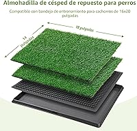 Vista 3 de LOOBANI - Almohadillas de césped para que los perros orinen, césped artificial, repuesto de césped artificial para orinal de cachorros