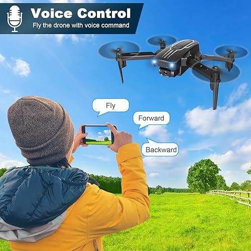 Miniatura 5 de Mini dron con cámara para adultos y niños 1080P HD FPV Cámara Drones con estuche de transporte juguetes plegables de control remoto regalos RC