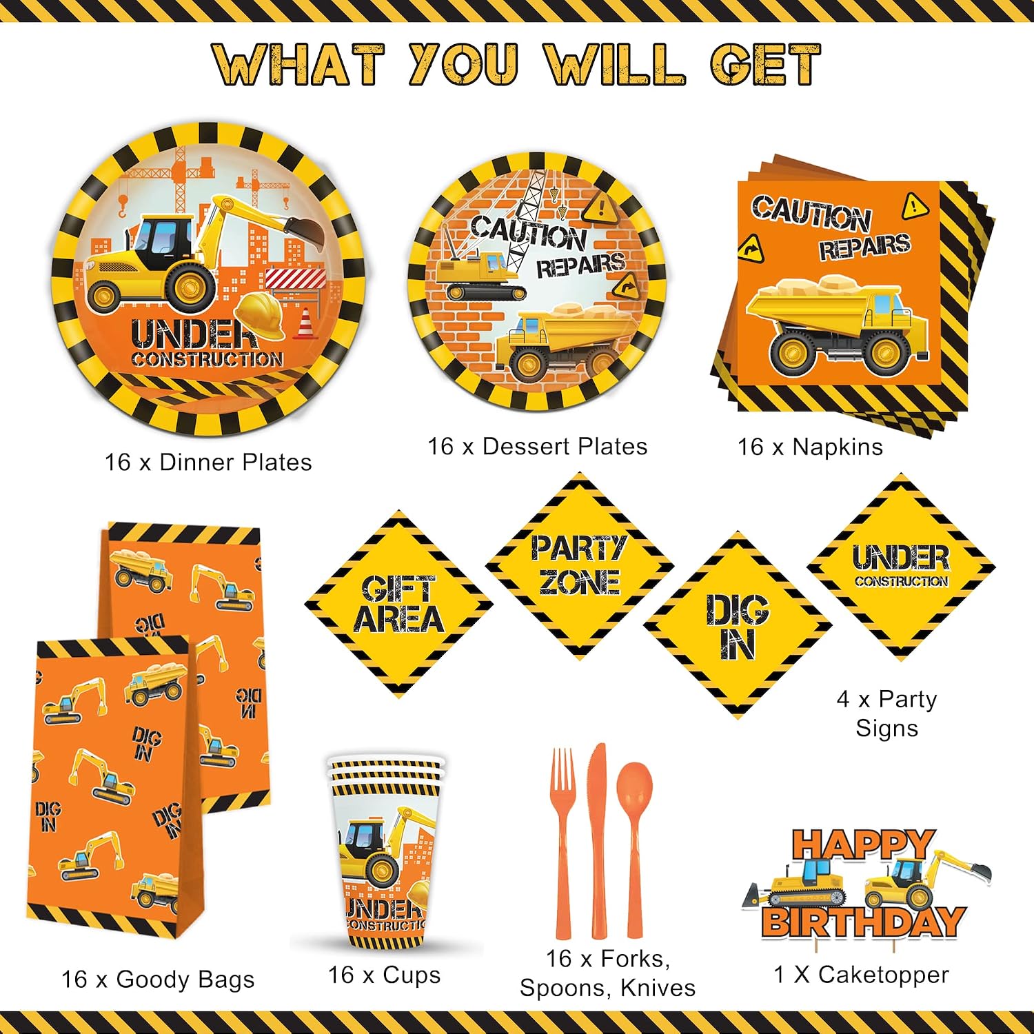 Construction Birthday Party Supplies