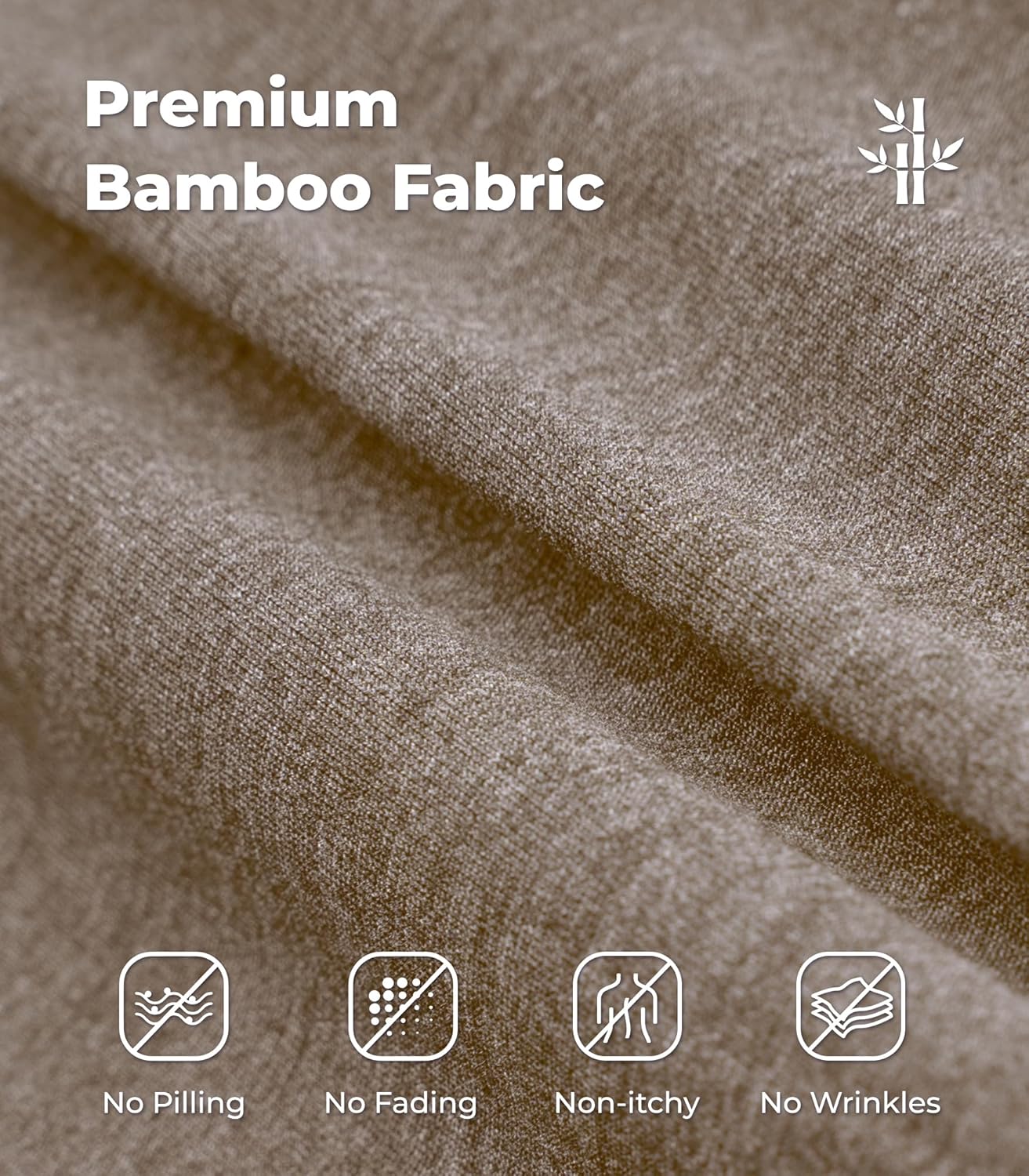 NACHILA Men's Pajamas-Viscose Made from Bamboo Short Sleeve Sleep Shirt and Pajama Shorts Set Cool Sleepwear with Pockets - Image 5