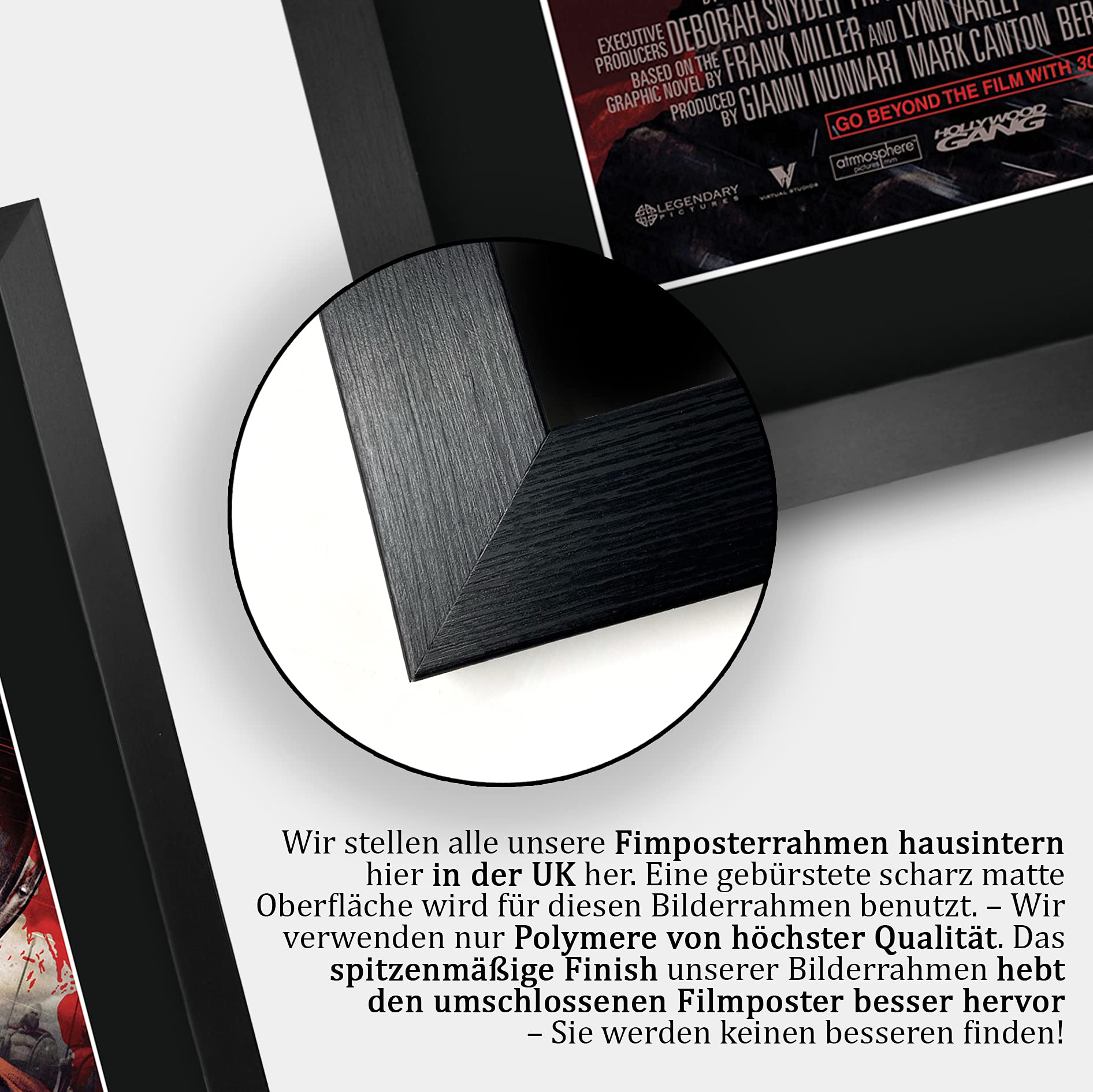 HWC Trading Gedrucktes Poster, Autogramm, A3, 300 Gerard Butler, signiert, für Film-Fans, gerahmt, A3
