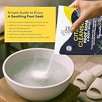 Vista 7 de FOOT CURE Remojo de desintoxicación cítrico para pies con sales de Epsom – para callos de pies, apariencia de uñas de los dedos dañadas, pedicura