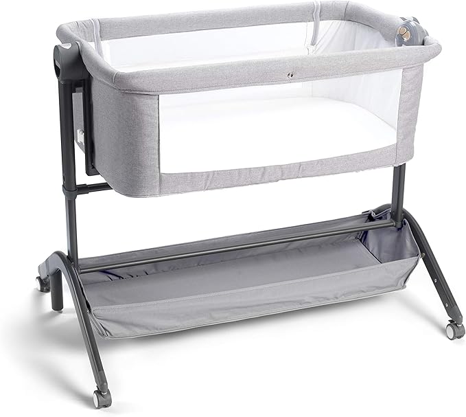 Nuby Sleep by Me Crib, Fold Away Travel Cot with White Noise and Music Machine, CoSleeping