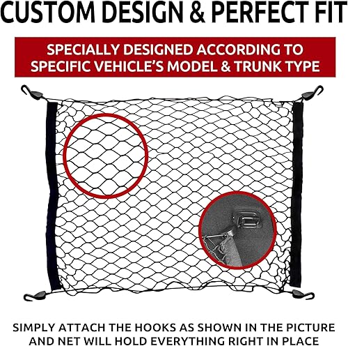 Miniatura 3 de Red de carga para maletero estilo piso para Honda Civic Hatchback 5 puertas 2017 2018 2019 2020 2021
