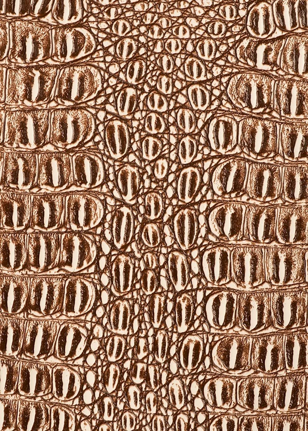 Silver Gator Faux Leather Fabric Upholstery Vinyl 54 Inches Wide Sold by The Yard