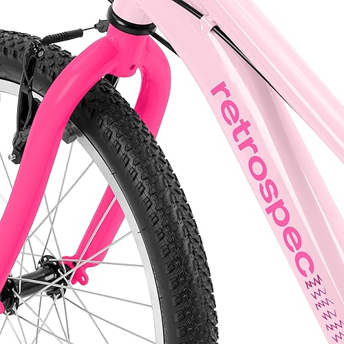 Miniatura 7 de Retrospec Dart 20 & 24 Inch Kids Bike - 7-Speed Hybrid Bicycle for Ages 6-11 with 29in All-Season Tires & Shock Absorption - Adjustable Height Youth