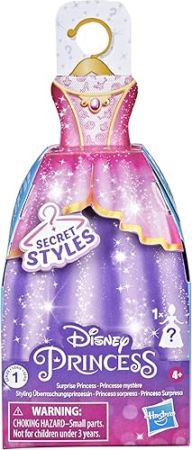 Disney Princess Secret Styles Surprise Princess Series 1, mini muñeca de moda con vestido, caja ciega, juguete coleccionable para niñas de 4 años en