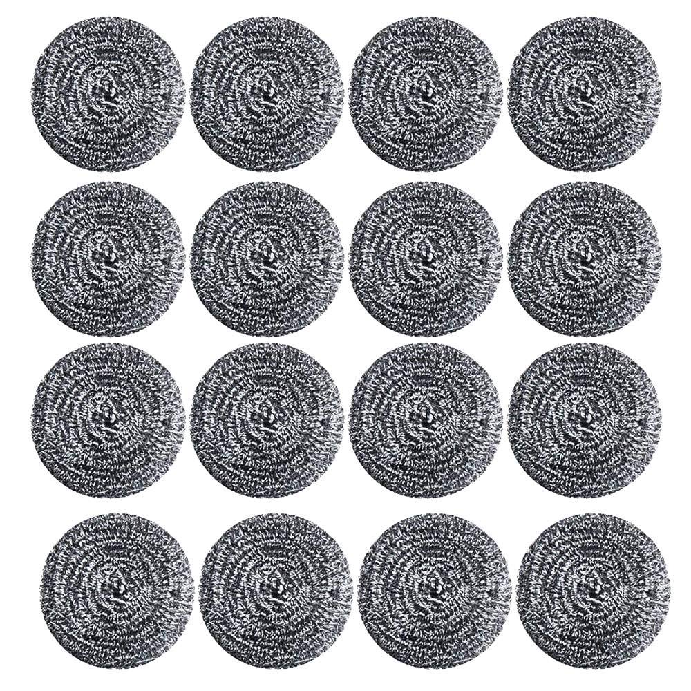 CTRLZS 16 PCS Stainless Steel Sponges Scrubbers, Utensil Scrubber Scouring Pads Ball for Removing Rust Dirty Cookware Cleaner