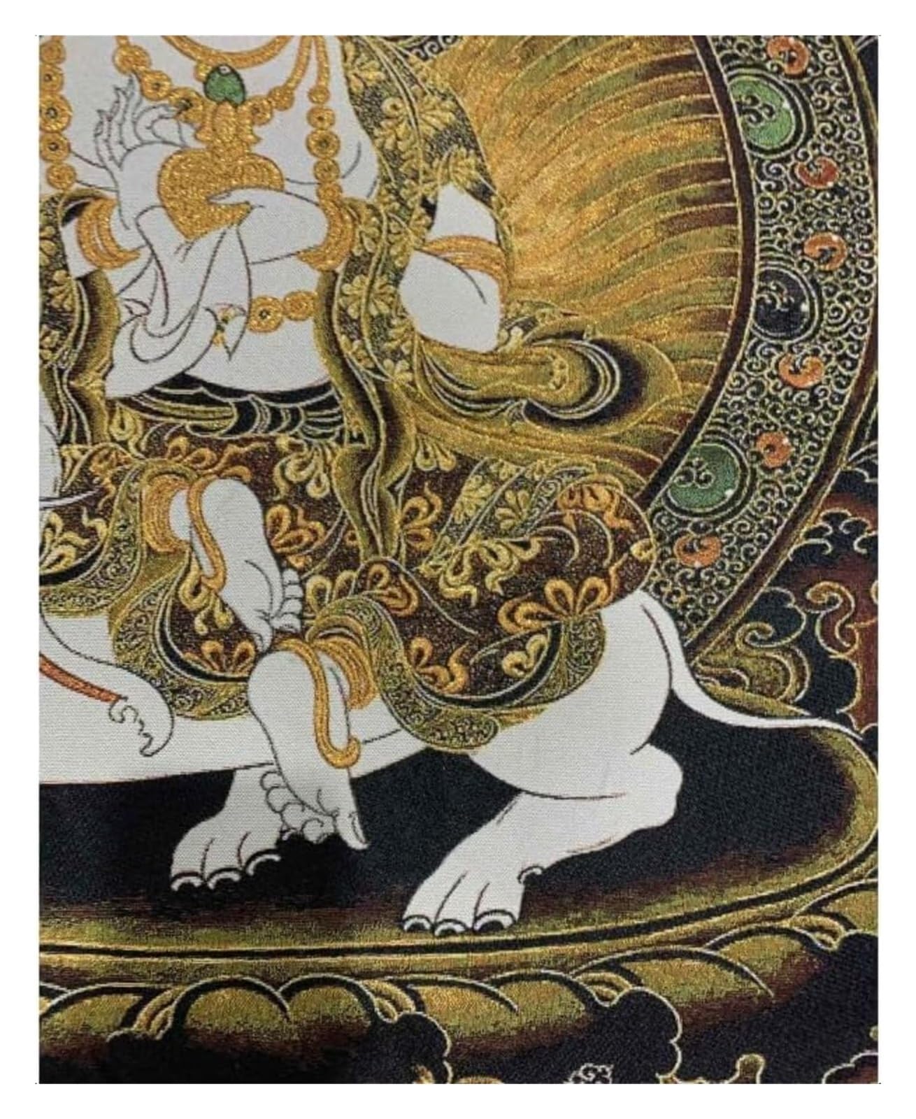 PZOFERLIN Ricamo tibetano Thangka Ricamo in seta Thangka tibetano Samantabhadra Bodhisattva da appendere alla parete 60x90 cm