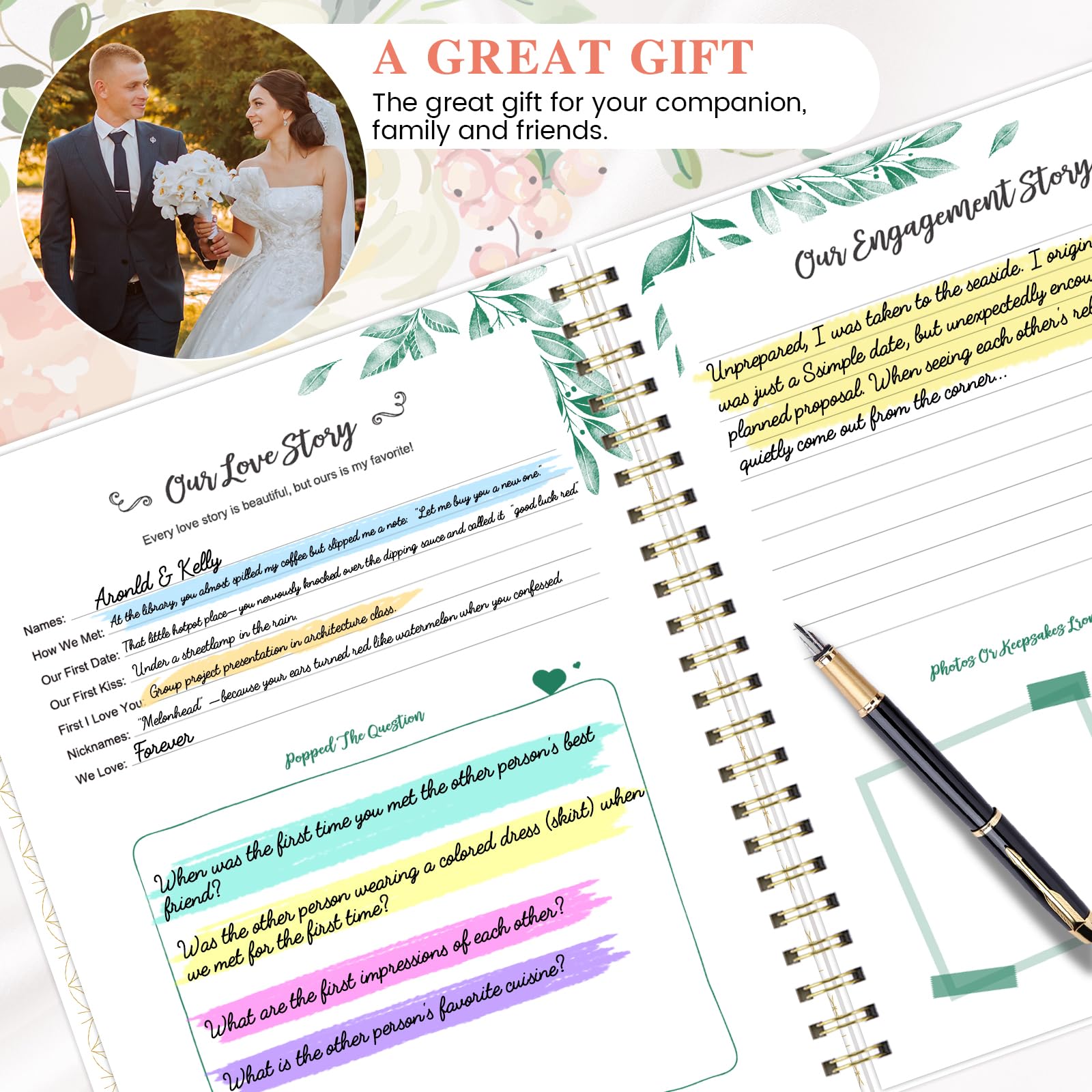 Hochzeitsplaner & Organizer – Hochzeitsplaner Buch und Organizer für die Braut, Hochzeitsplanungsbuch mit 5 Registerkarten, 22,9 x 30,2 cm, Hardcover mit Metallecken + 5 Innentaschen +