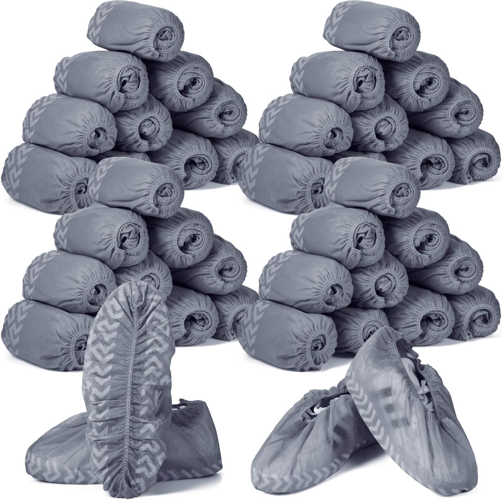 Leumoi 500 Pcs Disposable Boot Covers Bulk Non Slip Disposable Shoe Covers Large Durable Non Woven Shoe Protector for Indoors, Home, Floors and Shoes,