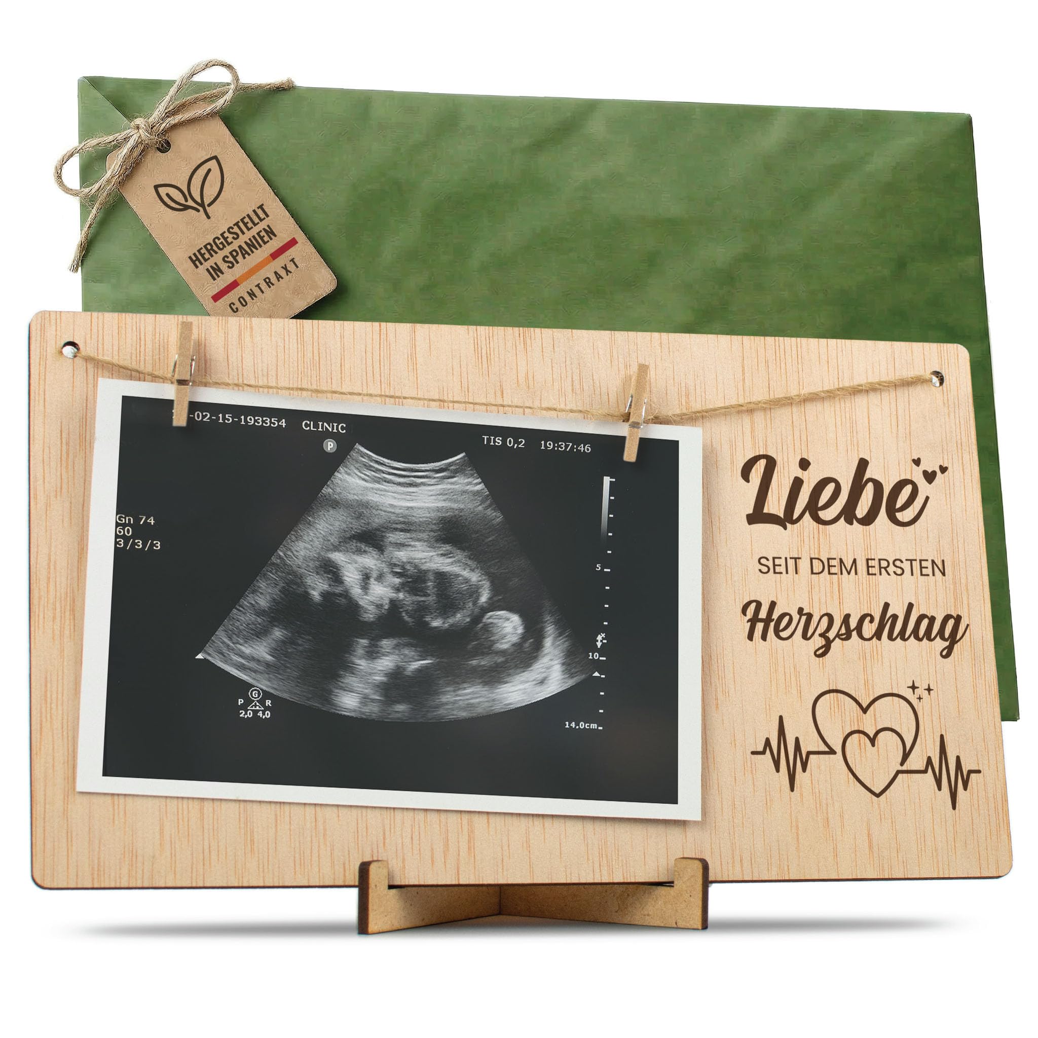 CONTRAXT Marco de Fotos Mama Dia de la Madre. Colgar fotos con pinzas madera natural ideas regalos detalles para mama postal madre primeriza wonderful original (Madre ES) — view 42