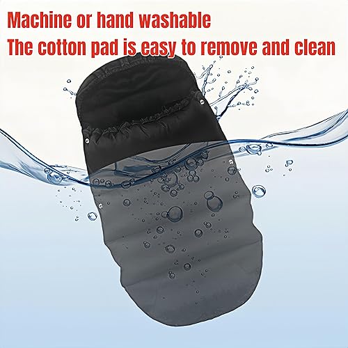 Miniatura 7 de Saco universal grueso impermeable para cochecito  3 en 1, saco de dormir para cochecito y almohadilla de algodón con cubierta resistente al viento