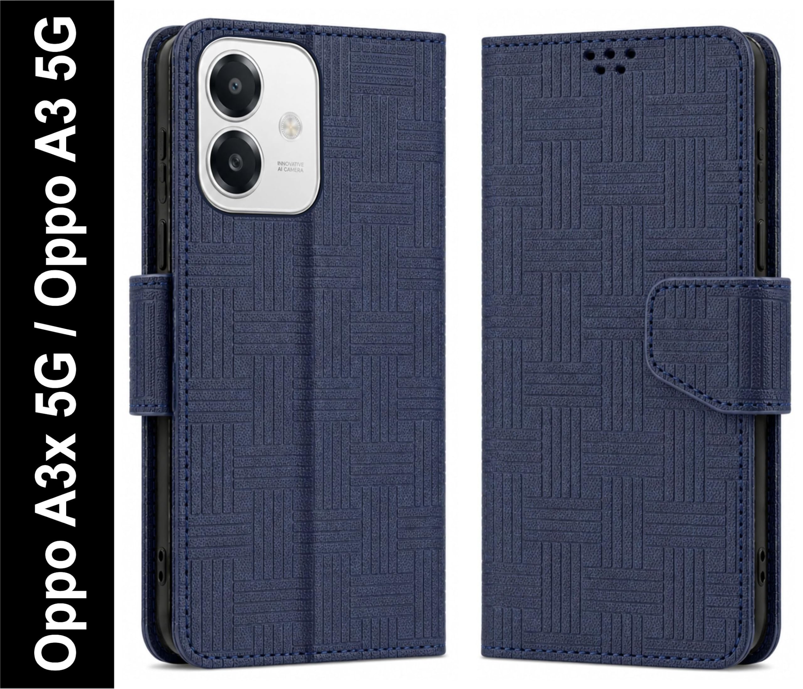 SBMS Faux Leather Flip Cover for Oppo A3x 5G / Oppo A3 5G Back