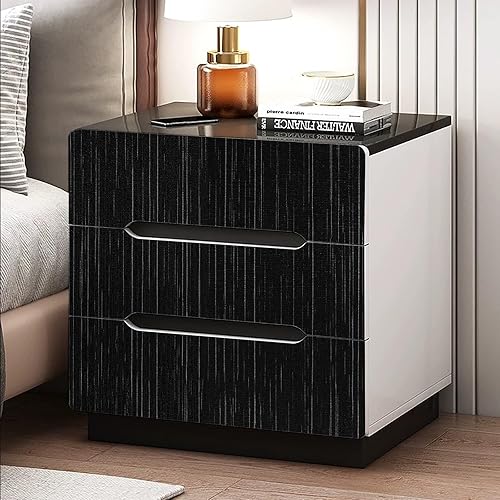 Miniatura 6 de Papel tapiz negro para despegar y pegar, textura vintage de 15.7 x 120 pulgadas, papel de pared extraíble impermeable para paredes de habitaciones,