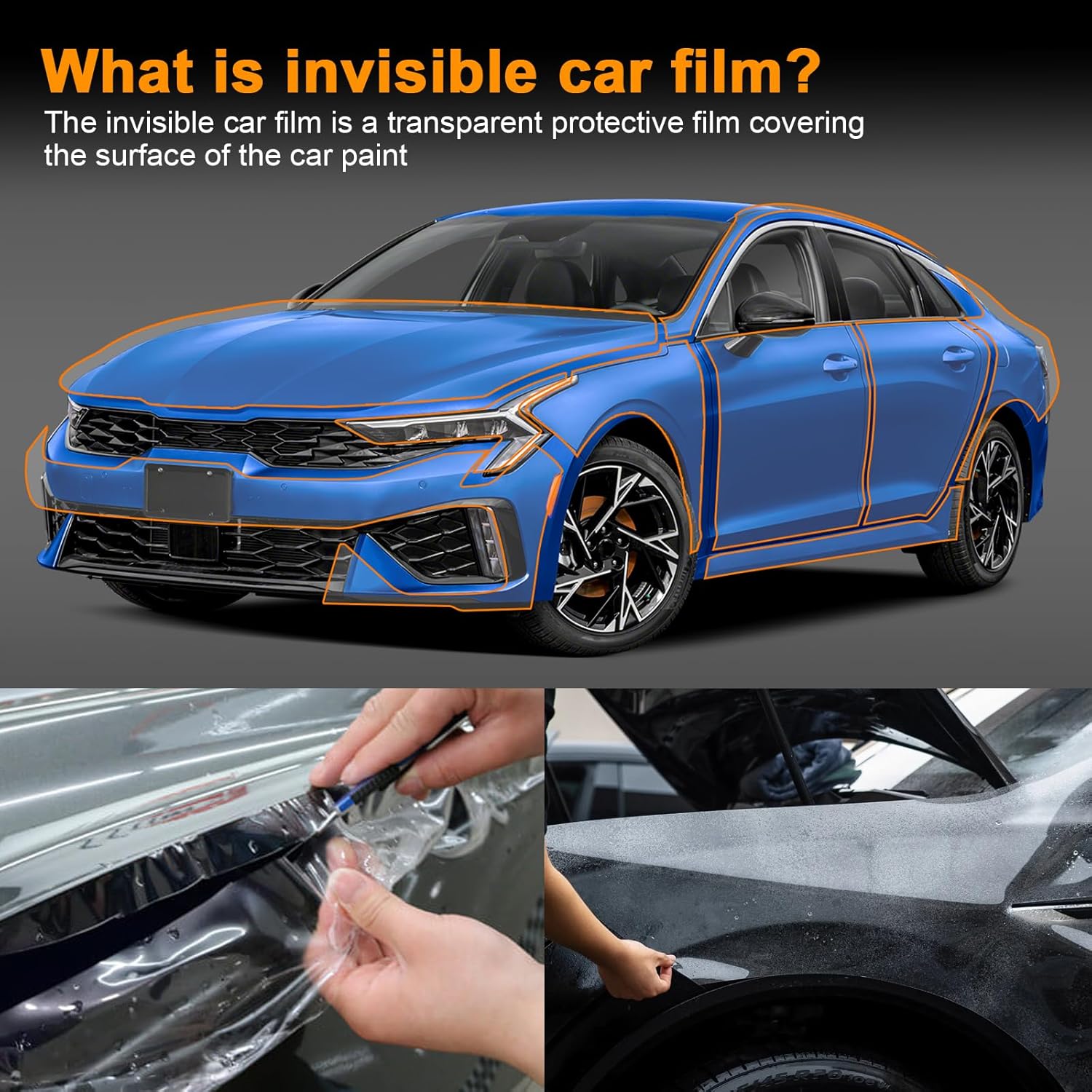 for 2025-UP Kia K5 Precut Paint Protective Film 8.5 Mil TPU PPF Clear Car HD Scratch Exterior Accessories (Full Body)