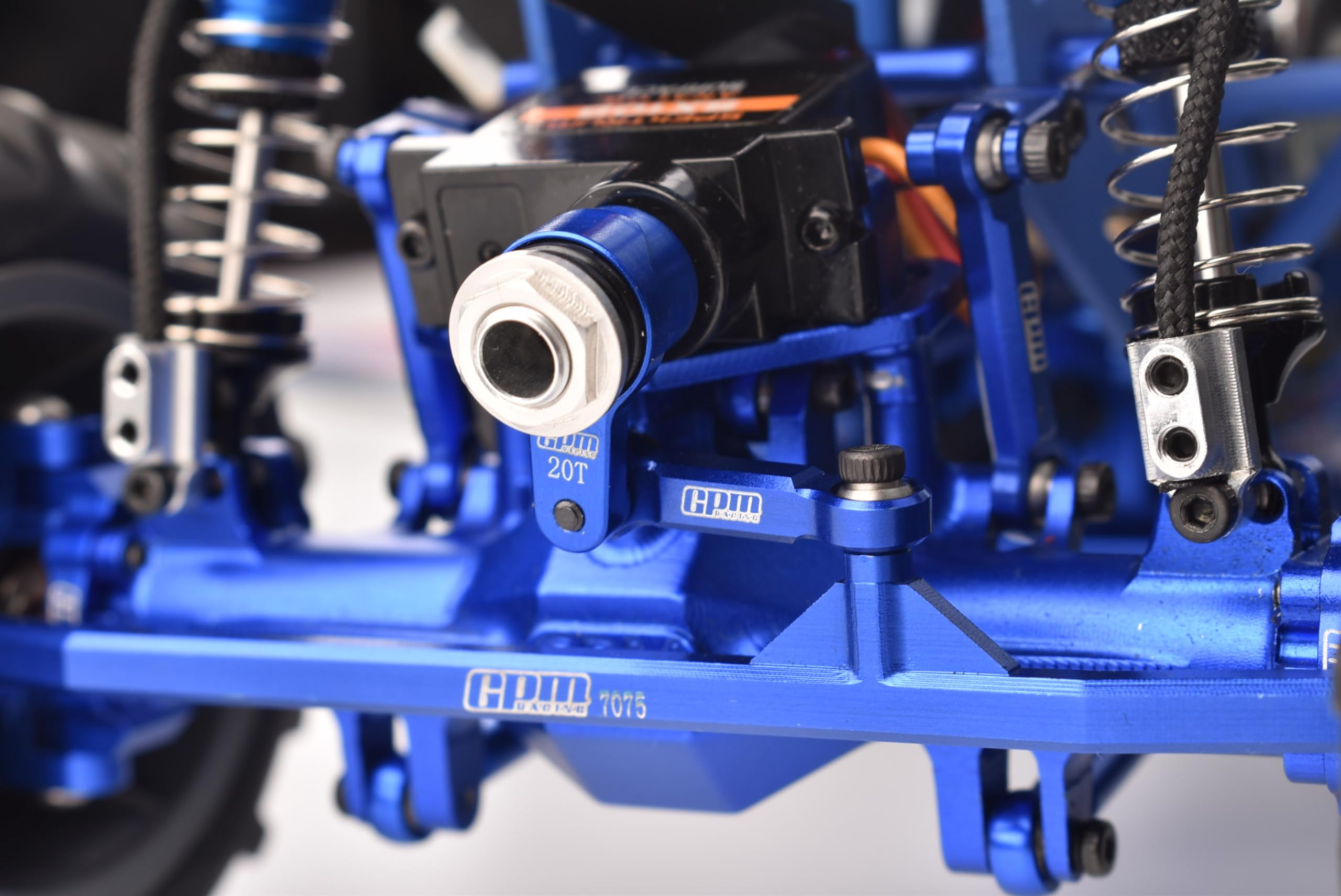 GPM Aluminum 7075 21T Servo Horn W. Built-in Spring for LOSI 1/18 Mini LMT Monster Truck (Black)