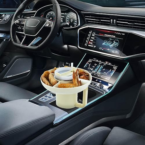 Miniatura 6 de ALINK Stanley - Tazón de aperitivos para vaso Stanley de 40 onzas con asa, bandeja para aperitivos, color blanco