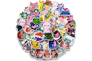 50PCS Axolotl Stickers, The Cutest Waterproof Vinyl Stickers for Your Belongings!