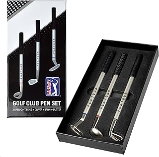 PGA Tour 3 Piece Golf Pen Gift Set, Silver