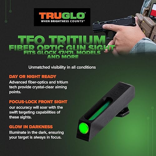 Miniatura 2 de TRUGLO Vistas de pistola de tritio y fibra óptica TFO para pistolas Glock