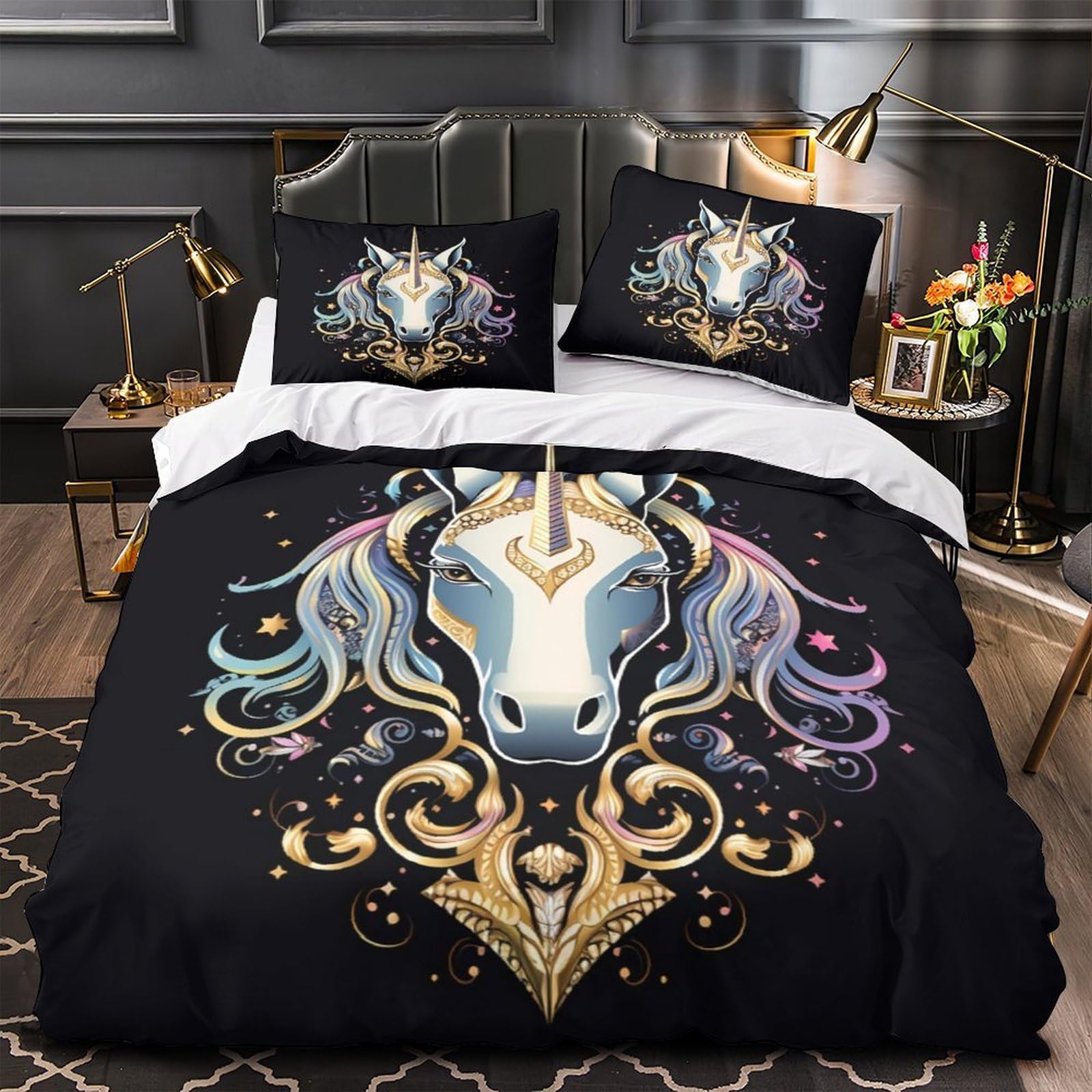 Housse de couette licorne de qualité supérieure en microfibre ultra douce