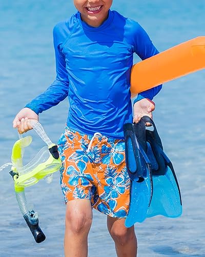 Miniatura 7 de Camiseta de natación de manga larga con protección solar UPF 50+, secado rápido, para niños y jóvenes