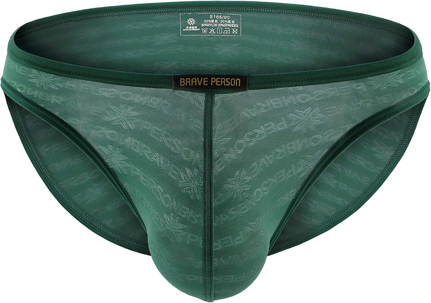 Sexy Breathable Gauze Fabric Printing Briefs Men's Bikini Underwear B1124