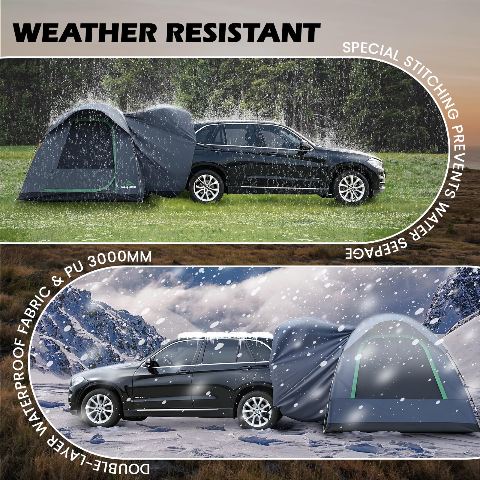 WildFinder Tienda de campaña SUV con mosca de lluvia
