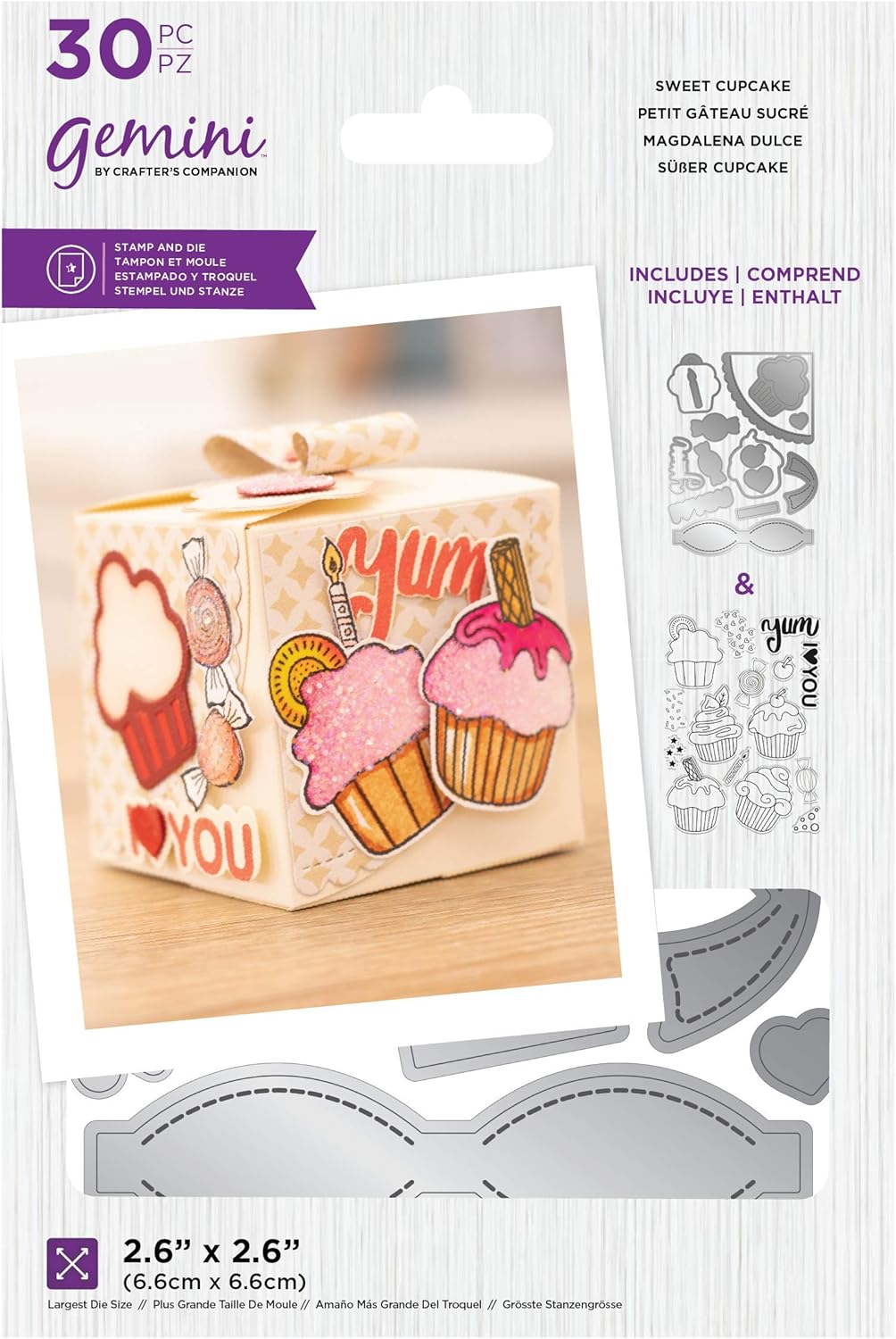 Crafter's Companion Lot De Tampons Et Matrices De Découpe Motif Géométrique Argenté Taille Unique