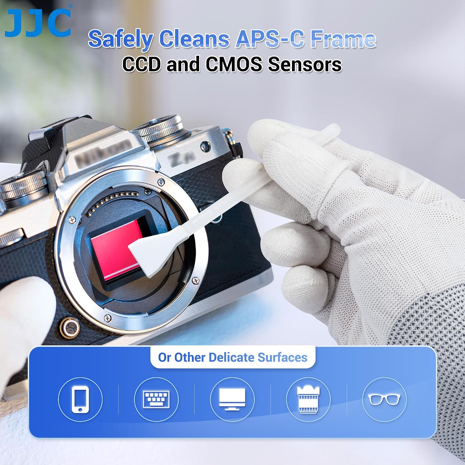 12pcs APS-C CMOS Sensor Cleaning Swabs 16mm for DSLR Mirrorless Camera | Individually vacuum-sealed 16mm swabs, double-layer microfiber, 2.7x cleaning, scratch-free, residue-free cleaning