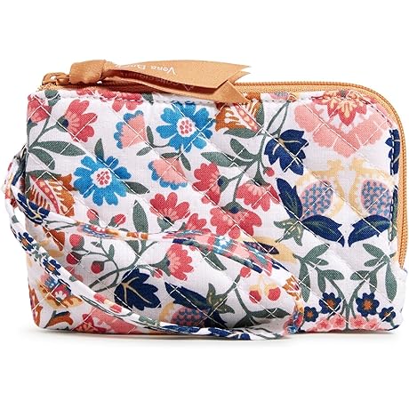 Vera Bradley Women's Enchanted Mandala Double Zip ID Case Wallet (Recycled Cotton)