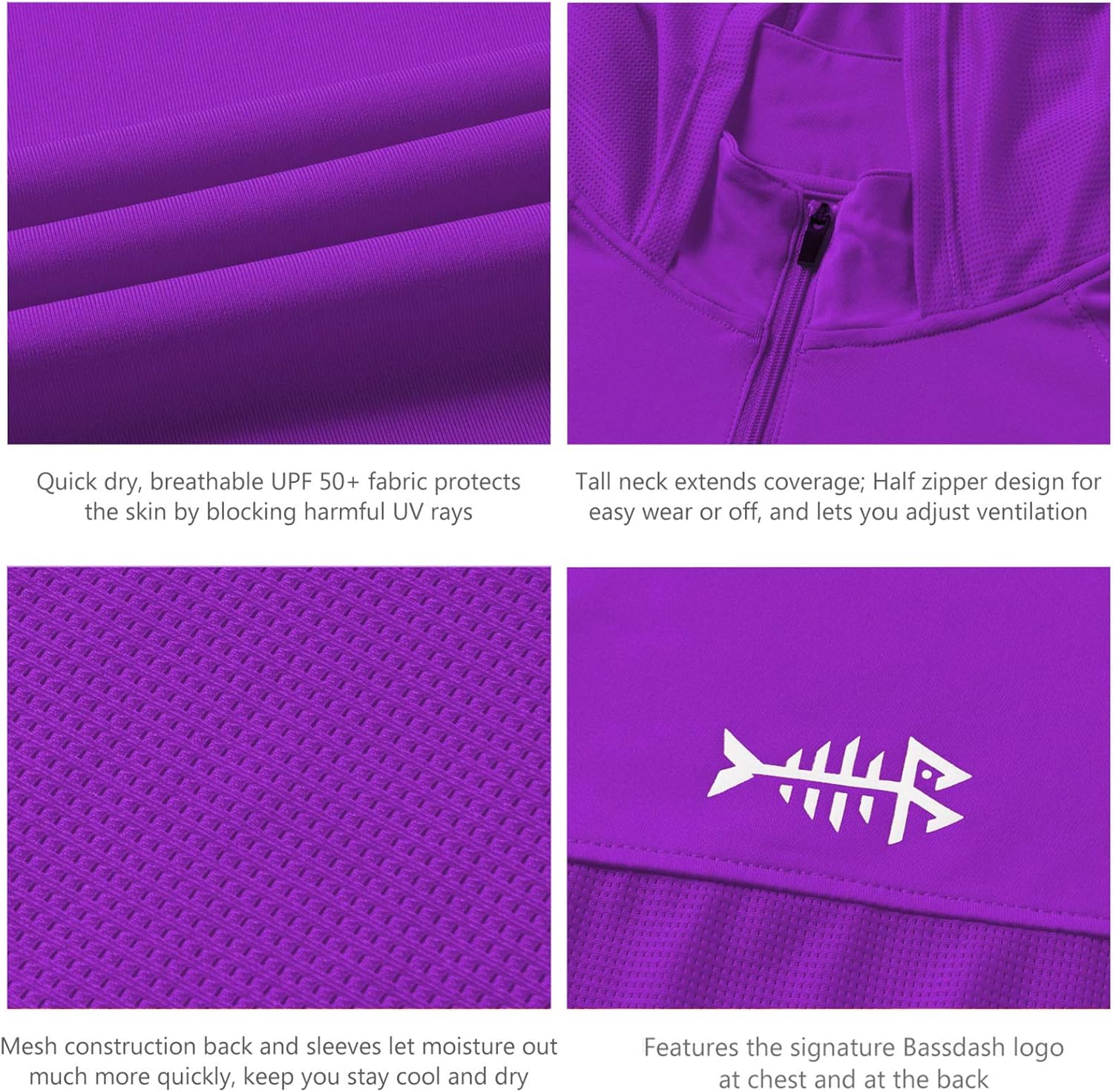 BASSDASH Women’s UPF 50+ Performance Hoodie Long Sleeve UV Fishing Hiking Shirt - Image 3