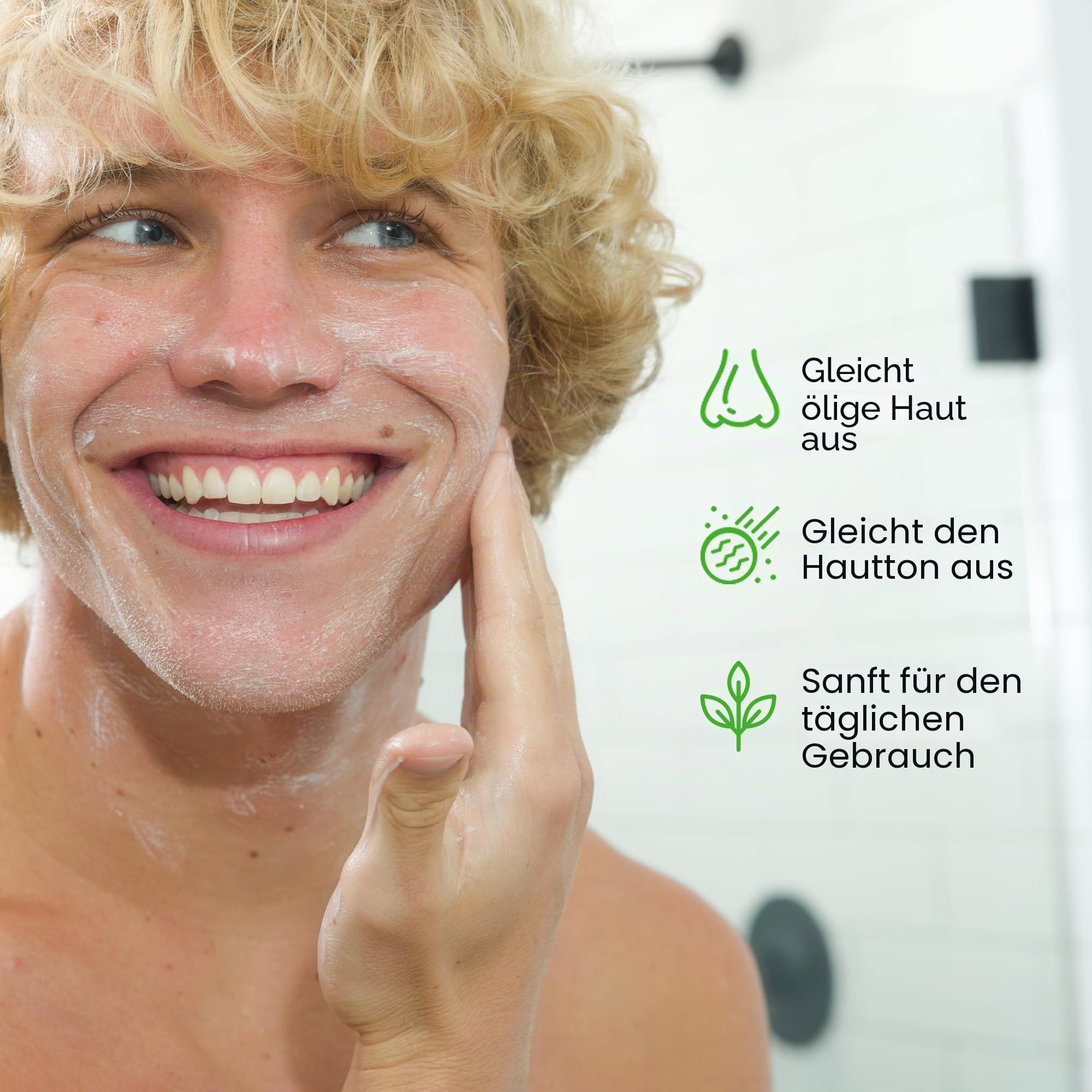 Tiege Hanley Essential Acne Care Herren Hautpflegeset, 3-teiliges Set | Level 1, TiegeClear Acne Essentials Routine, Salicylic Acid Face Wash, Glykolic Pads & Akne Serum