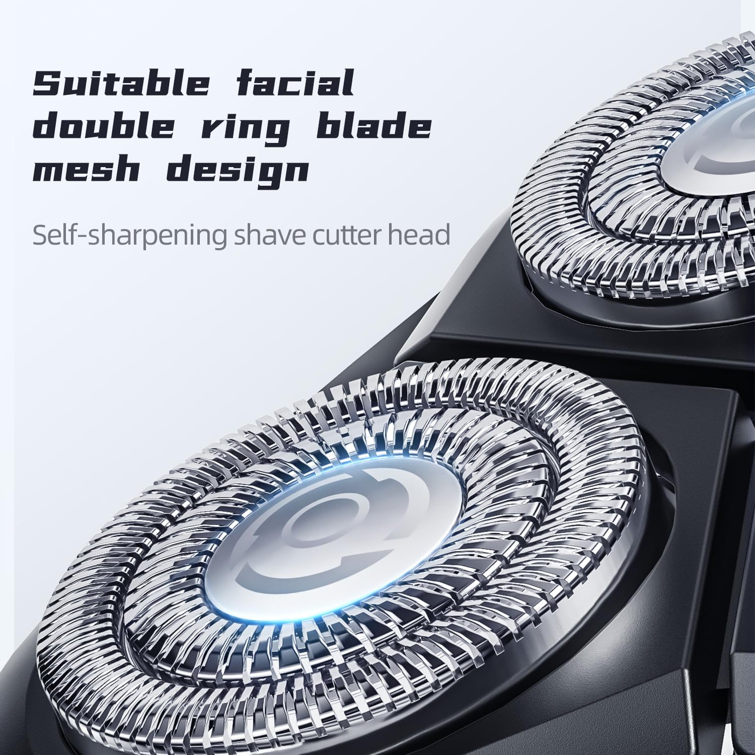 Afeitadora eléctrica rotativa para hombre, cabezal de corte flotante 3D, cabezal de corte flotante tipo c de una hora de carga rápida, resistente al agua, con pantalla LED, afeitado en seco y húmedo, 4