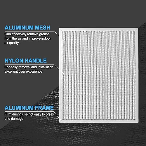 Miniatura 7 de Filtro de aluminio para campana extractora BPS1FA30 (11-34 pulgadas x 14-14 pulgadas x 38 pulgadas) de repuesto para Bro-an, Nutone Mesh Aluminum