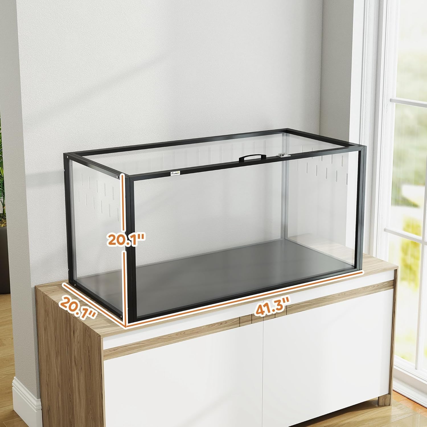 PawHut Large Acrylic Hamster Cage, Chewproof Guinea Pig Cage for Small Animal Pets, Transparent Mice and Gerbil Habitat with Openable Top, for Hedgehog, Dwarf Hamster, Rat, Mouse, 41.3" x 20" x 20"